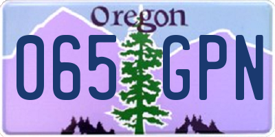 OR license plate 065GPN