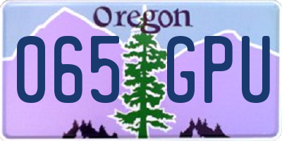OR license plate 065GPU