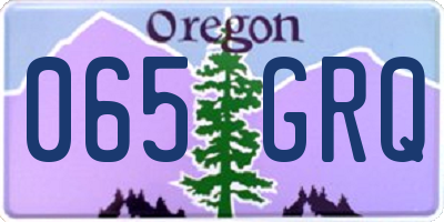OR license plate 065GRQ