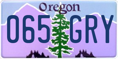 OR license plate 065GRY