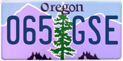 OR license plate 065GSE