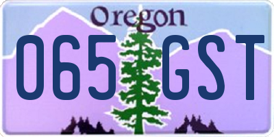 OR license plate 065GST