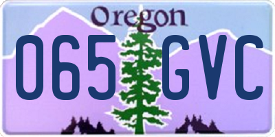 OR license plate 065GVC