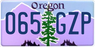 OR license plate 065GZP