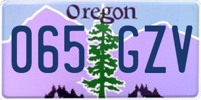 OR license plate 065GZV