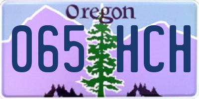OR license plate 065HCH
