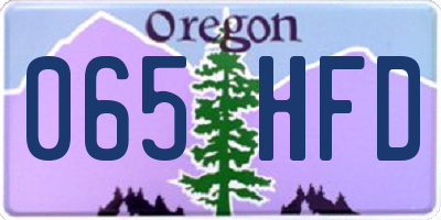 OR license plate 065HFD