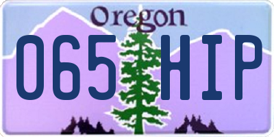 OR license plate 065HIP