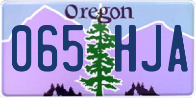 OR license plate 065HJA
