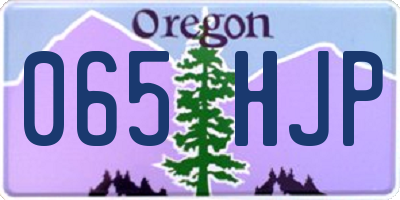 OR license plate 065HJP