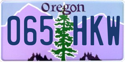 OR license plate 065HKW