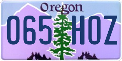 OR license plate 065HOZ
