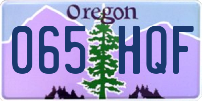 OR license plate 065HQF