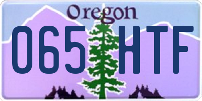 OR license plate 065HTF