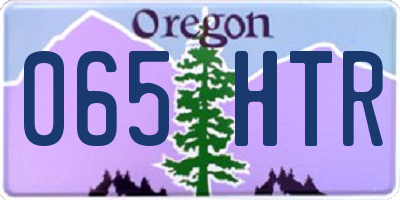 OR license plate 065HTR