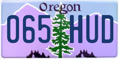 OR license plate 065HUD