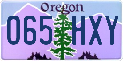 OR license plate 065HXY