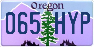 OR license plate 065HYP