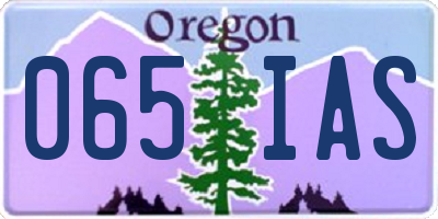 OR license plate 065IAS