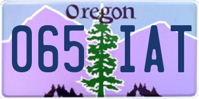OR license plate 065IAT