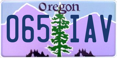 OR license plate 065IAV