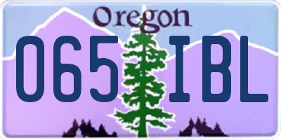OR license plate 065IBL