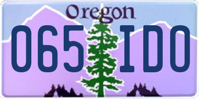 OR license plate 065IDO