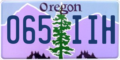 OR license plate 065IIH