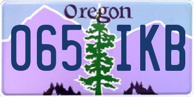 OR license plate 065IKB