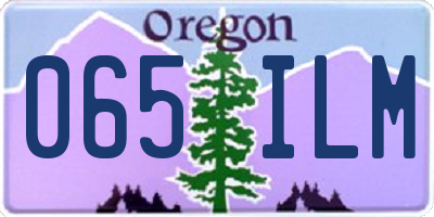 OR license plate 065ILM