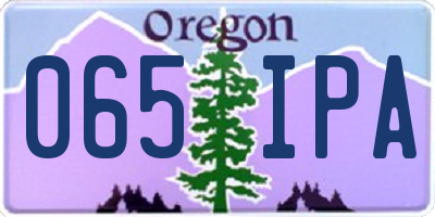OR license plate 065IPA
