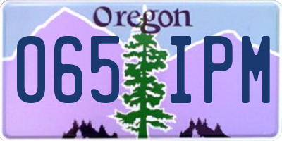 OR license plate 065IPM