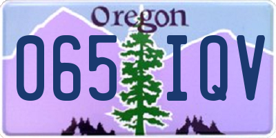 OR license plate 065IQV