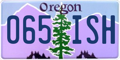 OR license plate 065ISH