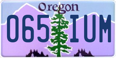 OR license plate 065IUM