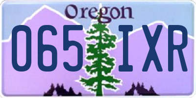 OR license plate 065IXR