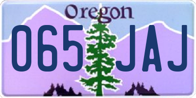 OR license plate 065JAJ