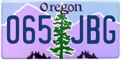 OR license plate 065JBG