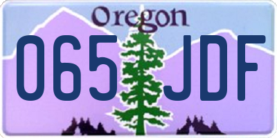 OR license plate 065JDF