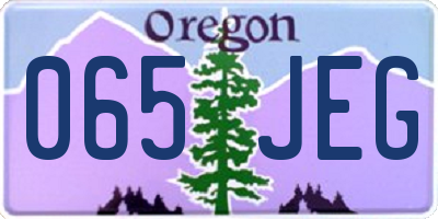 OR license plate 065JEG