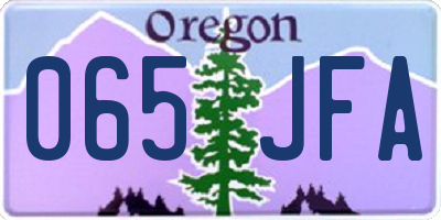 OR license plate 065JFA