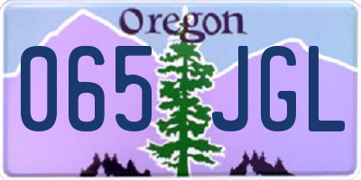 OR license plate 065JGL