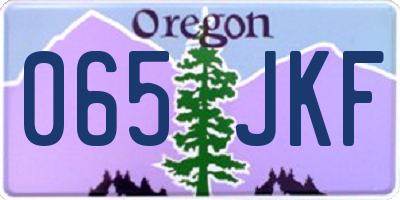 OR license plate 065JKF