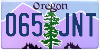 OR license plate 065JNT