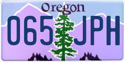 OR license plate 065JPH