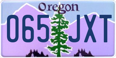 OR license plate 065JXT