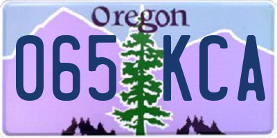 OR license plate 065KCA