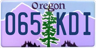 OR license plate 065KDI