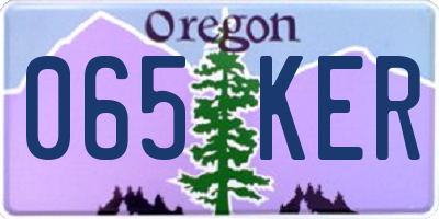 OR license plate 065KER