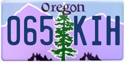 OR license plate 065KIH